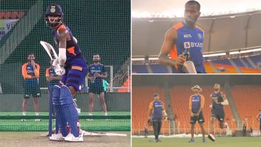 Hardik Pandya Ready To Make His Mark in India vs England T20I Series, All-Rounder Shares Video of Himself in Top Gear at Nets