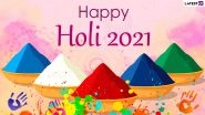 Happy Holi 2021 in Advance Wishes and WhatsApp Stickers: Chhoti Holi Messages, Holika Dahan Facebook Greetings, Signal HD Images & Telegram GIFs to Celebrate the Festival of Colours