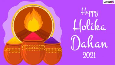 Happy Choti Holi Wishes, Holika Dahan 2021 HD Images and WhatsApp Stickers: Happy Holi Facebook Messages, Telegram Greetings, Signal Photos and GIFs to Send on the Festival of Colours