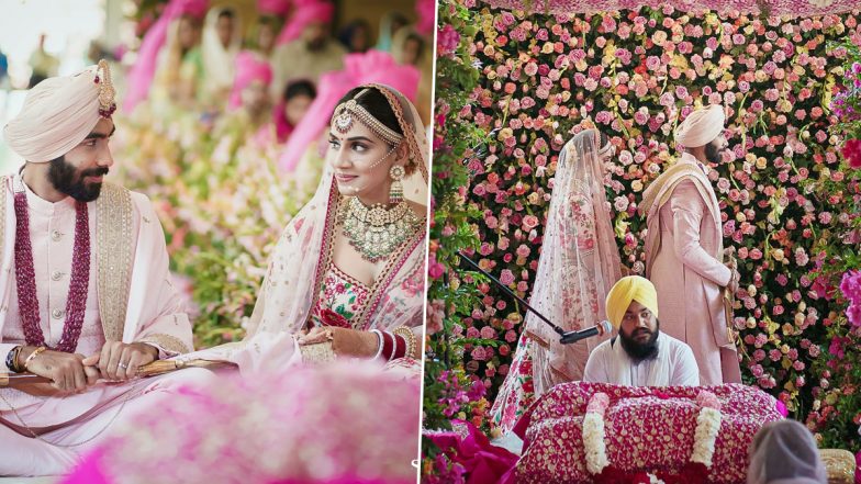 Jasprit Bumrah Ties Knot With Sanjana Ganesan in Goa, Fans Congratulate Indian Pace Spearhead and TV Anchor