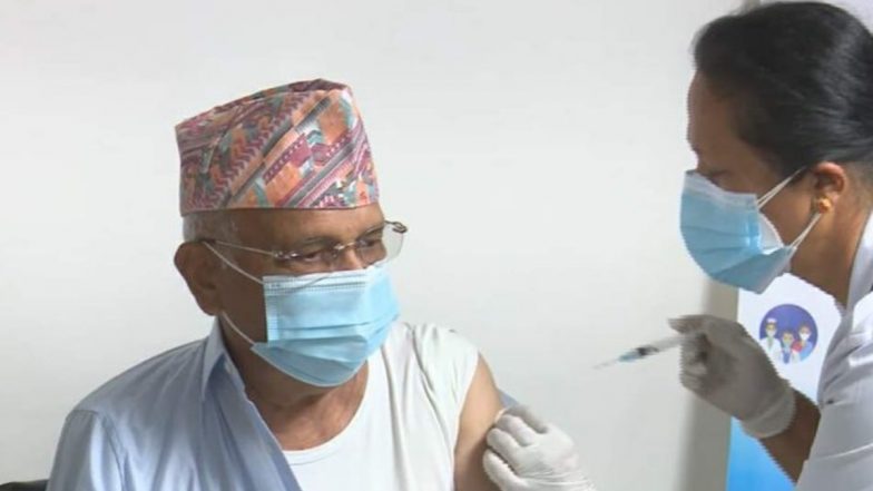 Nepal PM KP Sharma Oli Receives First Jab of Indian-Made COVID-19 Vaccine