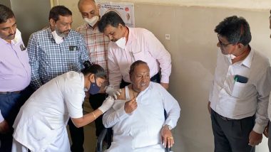 Karnataka Minister KS Eshwarappa Takes First Dose of COVID-19 Vaccine