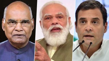 Holi 2021 Wishes: President Ram Nath Kovind, PM Narendra Modi, Rahul Gandhi and Other Politicians Greet Citizens on 'Festival of Colour'