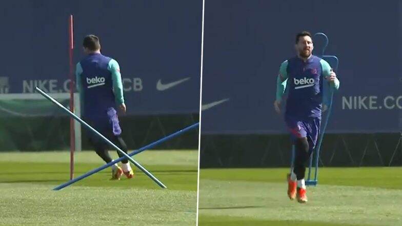 Lionel messi focused in training ahead of barcelona’s la liga match against huesca (watch video) | ⚽ latestly
