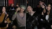Kourtney Kardashian, Travis Barker Enjoy Double Date with Megan Fox, Machine Gun Kelly at UFC Fight (Watch Video)