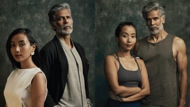 Lakme Fashion Week 2021: Milind Soman and Wife Ankita Konwar Support Sustainable Fashion by Posing in Leather-Free Couture (View Pics)