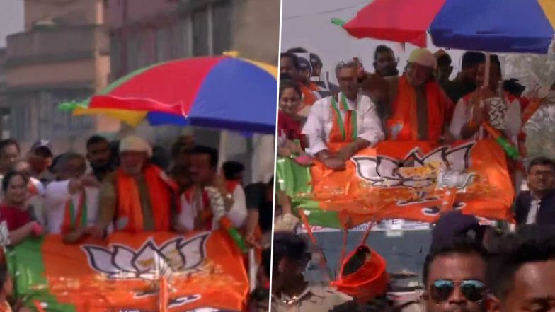 West Bengal Assembly Elections 2021: Mithun Chakraborty Campaigns For BJP Candidate Swapan Dasgupta at Champadanga