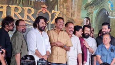 Mohanlal’s Barroz Launched: Mammootty, Prithviraj and Dileep Attend Puja Ceremony of the Fantasy Film (See Pics)