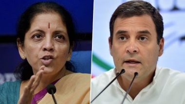 Nirmala Sitharaman Hits Back at Rahul Gandhi’s Criticism of Govt’s Privatisation Policy, Says ‘UPA Privatised Taxpayers’ Money, Nationalised Corruption’