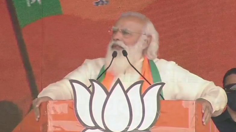 West Bengal Assembly Elections 2021: PM Narendra Modi Addresses Rally at Kolkata's Brigade Parade Ground, Says 'Dream of Sonar Bangla Will be Fulfilled'