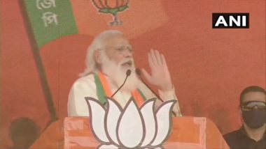 West Bengal Assembly Elections 2021: Bengal Relied on Mamata Banerjee for Change but She Broke People's Trust, Says PM Narendra Modi at Brigade Parade Ground