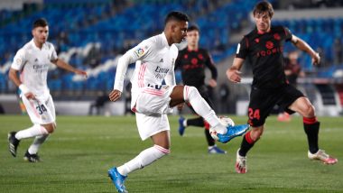 Real Madrid 1–1 Real Sociedad, La Liga 2020–21 Goal Video Highlights: Vinicius Junior Late Strike Salvage a Point for League Champions