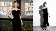 Ren&eacute;e Zellweger Stuns in Black Giorgio Armani Priv&eacute; Gown at Golden Globes 2021, View Pic