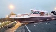 Ever Given Ship Blocking Suez Canal Has a Competition! Pink Boat Blocks Florida Highway & Halts Traffic for Hours (See Pics)