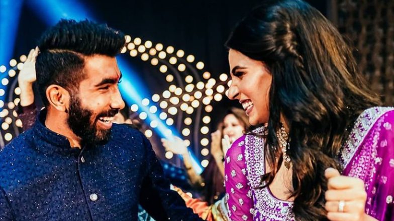 Jasprit Bumrah and Sanjana Ganesan Dance At Their Heart Out In Sangeet Ceremony! See Pics of the Happy Couple