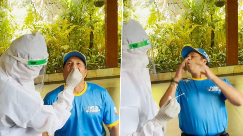 Sachin Tendulkar Pulls Out Prank on Medical Staff During COVID-19 Test, Says It Was To ‘Lighten the Mood’ (Watch Video)