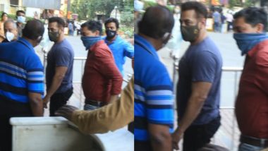 Salman Khan Receives the First Shot of COVID-19 Vaccine at Lilavati Hospital, Mumbai (Watch Video)