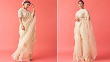 Samantha Akkineni Looks Mystical and Divine in Her White Chanderi Saree For the Shaakuntalam Launch