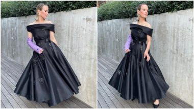 Sarah Paulson Opts for Custom Prada Arm Cast to Go with Her Stunning Black Off-Shoulder Gown at the Golden Globes 2021 (View Pic)