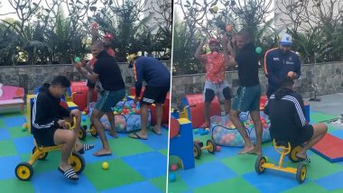 Shikhar Dhawan’s ‘Masti’ with Rohit Sharma, Rishabh Pant & Kuldeep Yadav in Kids Zone Cannot Be Missed (Watch Video)