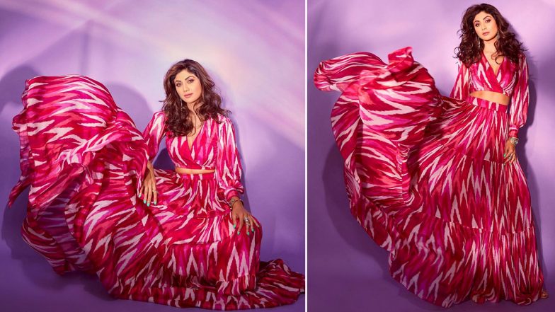 Shilpa Shetty Slays in Pink Designer Ensemble, Says ‘Go Pink When You Feel Blue’ (See Pics)