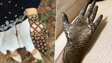 Shab-e-Barat 2021 Mehndi Designs: Stunning Henna Patterns and Latest Arabic Style Mehendi Ideas for Front and Back Hands to Observe The Muslim Festival (See Pics & Videos)