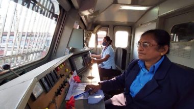 International Women's Day 2021: Surekha Yadav, First Woman Driver of Indian Railways, Drives Mumbai-Lucknow Special Train On The Occasion