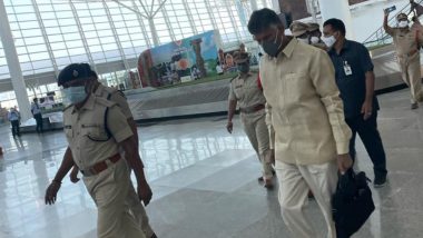 TDP Leader N Chandrababu Naidu Detained by Police at Tirupati Airport in Renigunta