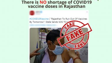 COVID-19 Vaccine Shortage in Rajasthan? PIB Fact Check Debunks Fake News Report