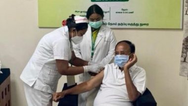 Vice President M Venkaiah Naidu Takes First Dose of COVID-19 Vaccine at Government Medical College in Chennai