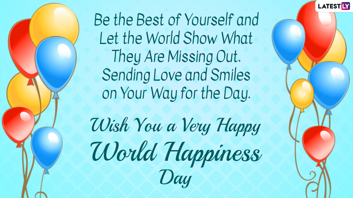 International Day of Happiness 2021 Wishes and Greetings Wallpapers