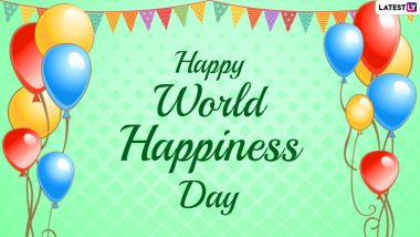 International Day of Happiness 2021 Wishes and Greetings: Wallpapers, WhatsApp Stickers, HD Images, GIF Messages, Quotes & SMS To Send Your Loved Ones