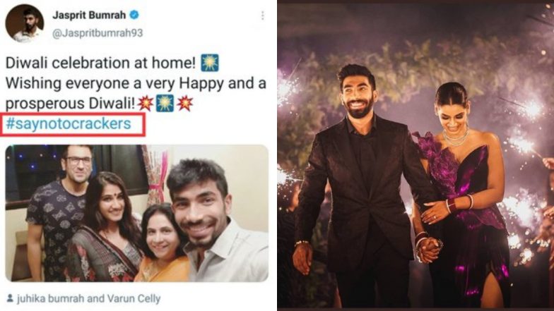 Twitterati Dig Out Jasprit Bumrah’s Old ‘Say No To Crackers’ Tweet After Crackers Used at Indian Cricketer’s Wedding Reception