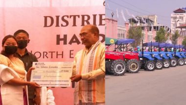 Manipur CM N Biren Singh Distributes Agriculture Machinery to Farmers, Financial Assistance to Artisans