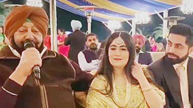 Capt Amarinder Singh Turned Singer On Granddaughter Seher's Wedding, Watch Video of Punjab CM Singing Traditional Folk Song
