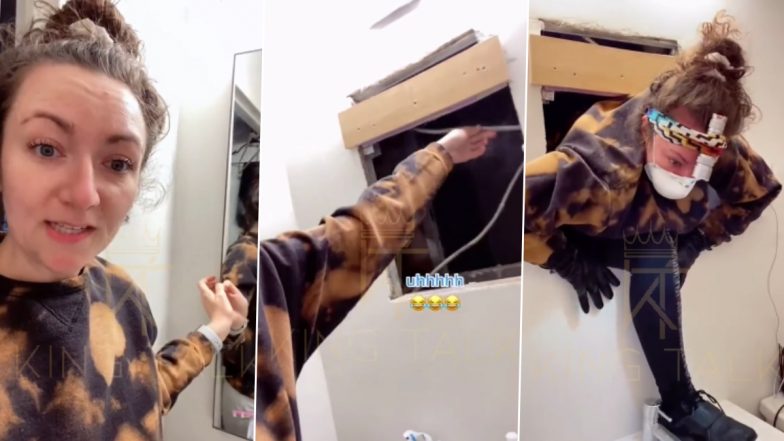 Candyman? New Yorker Finds a Whole ‘Secret’ Apartment Behind Her Bathroom Mirror After Experiencing Creepy Breeze, Watch Viral Video