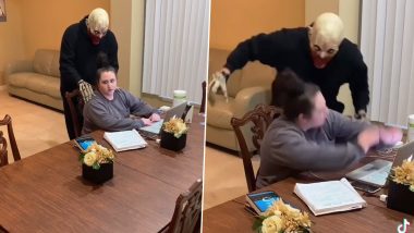 Ahead of April Fool’s Day 2021, This Video of Man Using Scary Mask to Freak Out His Girlfriend Goes Viral