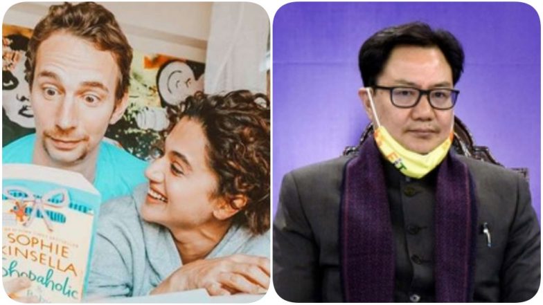 Kiren Rijiju Advises Badminton Coach And Taapsee Pannu's Rumoured Boyfriend Mathias Boe Against Remarks on IT Raids, Says ‘Stick to Professional Duties’