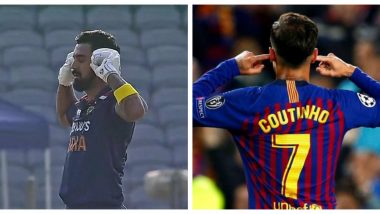 KL Rahul Replicates Philippe Coutinho Celebration After Scoring A Century During IND vs ENG 2nd ODI, Did Indian Wicketkeeper Take a Subtle Dig at Critics?