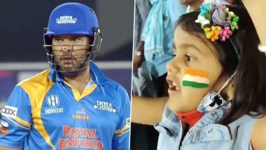 Yuvraj Singh Advises a Young Fan Cheering For Him During Road Safety World Series 2021 To Wear a Mask (Watch Video)