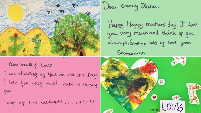 Happy Mother's Day Greeting Cards: 'Papa is Missing You'! George, Charlotte and Louis Write Heart-Touching Mother's Day Messages For Granny Diana