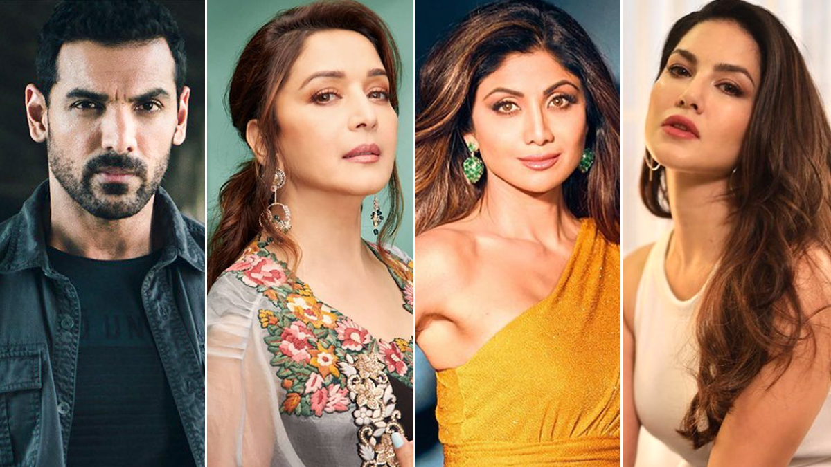 John Abraham, Madhuri Dixit, Shilpa Shetty and Sunny Leone Join PETA's 20th  Anniversary Celebration | ðŸŽ¥ LatestLY