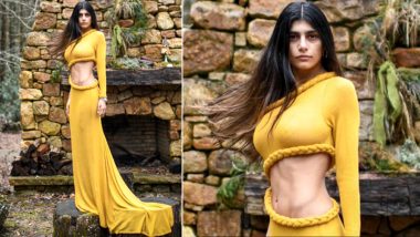 Mia Khalifa Is a Sight to Behold in This Elegant Mustard-Coloured Outfit, Says ‘Damn, I Look Mean’ (See Pic)