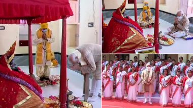 PM Narendra Modi Offers Prayers at Jeshoreshwari Kali Temple in Ishwaripur During His Two Day-Visit to Bangladesh (Watch Video)