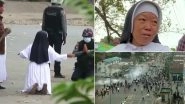 Myanmar Coup: Nun Kneels Down in Front of Military Personnel Asking to Spare Protesters, Says 'Shoot Me & Kill Me Instead' (Watch Video)