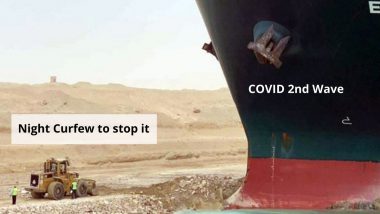 ‘Suez Canal Crisis’ Funny Memes and ‘Evergreen’ Jokes Continue to Flood Twitter Timeline, Netizens Have Some Amusing Solutions to Refloat the Ever Given Container Ship