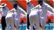 India vs England 4th Test 2021: Play Hilariously Interrupted for a While After Bails Get Stuck in Rishabh Pant&rsquo;s Gloves, Leaves Rohit Sharma in Splits (Watch Video)