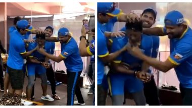 Pragyan Ojha Smacks Cake on Yuvraj Singh’s Face During Sachin Tendulkar’s Ninth Anniversary Celebrations of His 100th International Century (Watch Video)