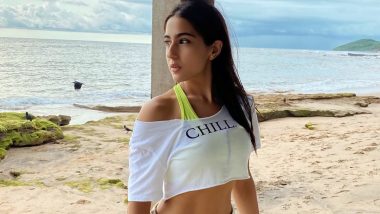 Sara Ali Khan Flaunts Toned Figure in a White and Neon Shorts on the Beach (View Pics)
