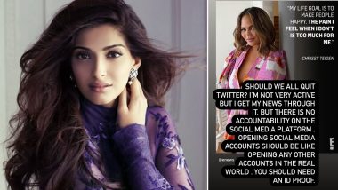 Sonam Kapoor Shares Chrissy Teigen’s Post on Social Media Toxicity, Asks ‘Should We All Quit Twitter?’